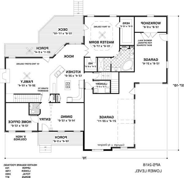 Lower Level Floorplan image of Pohlman Place House Plan